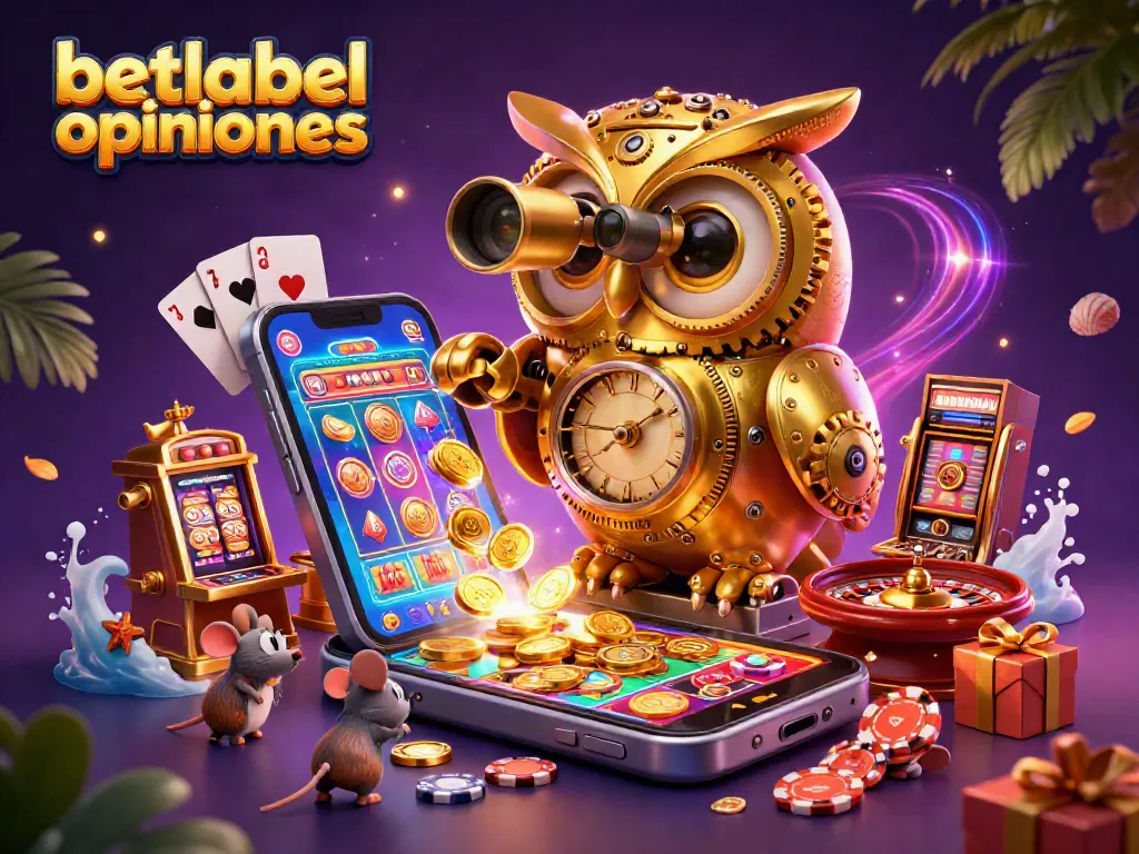 Experience betlabel opiniones in a vibrant 3D casino scene with animated characters and dynamic gaming elements.